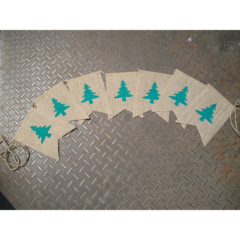 OULII Christmas Burlap Banner Butting Party Garland Banner for Christmas Decoration 2.8M - PawsPlanet Australia