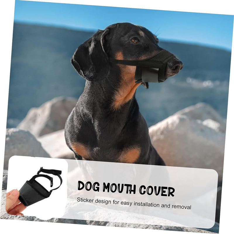 Dog muzzle, adjustable loop, secure, quick fit, muzzles for small, medium, large dogs, black, breathable eating protection, prevents dogs from biting, chewing, destroying and barking - PawsPlanet Australia