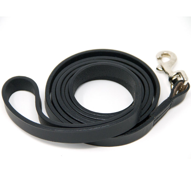 [Australia] - Hero Leather Training Leash - 6 Foot Black 