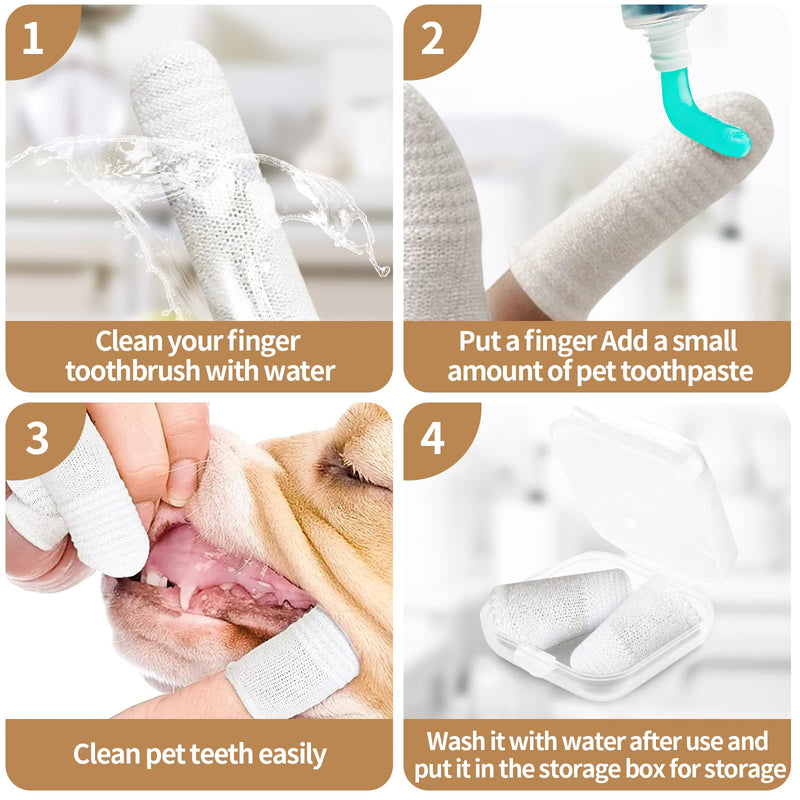 Pack of 20 dog toothbrush finger cots, reusable dog toothbrushes, pet finger toothbrush finger cots, dogs dental care, cats toothbrush, toothbrush for dogs - PawsPlanet Australia