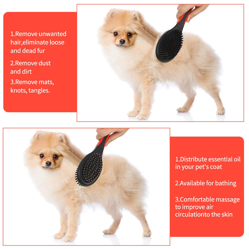 Double Sided Pet Grooming Brush Double Sided Pet Slicker Brush Detangling Comb Cat and Dog Shedding Removal Cleaning Brush for Short or Long Hair - PawsPlanet Australia