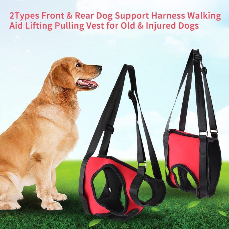 [Australia] - Dog Support Harness, Pet Walking Aid Lifting Pulling Vest Sling Support Rehabilitation for Old & Injured Dogs(M-Front) 