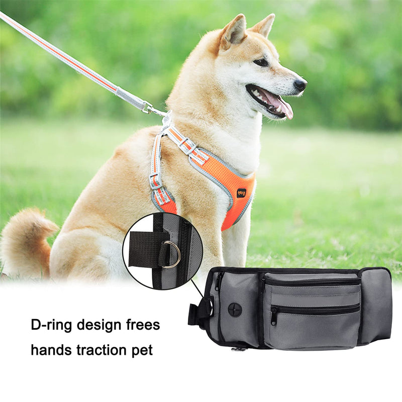 Dog Treat Pouch, Treat Bag Waist Dog Treat Holder, Built in Poop Bag Dispenser with Hidden Water Bottle Holder, Waist Belt Fanny Pack - PawsPlanet Australia