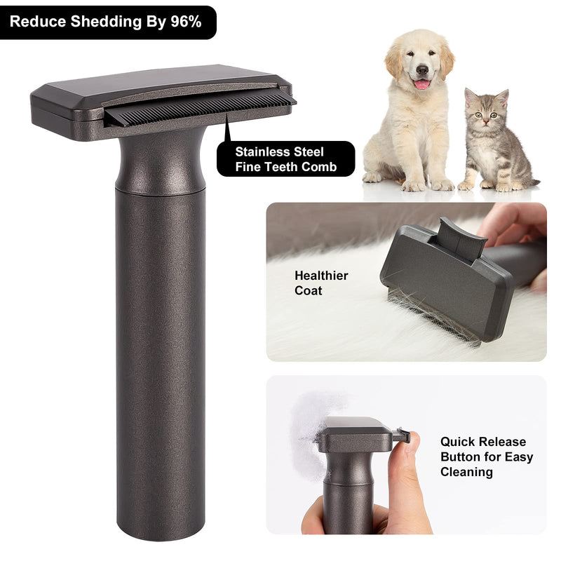 Whimsii 3 in 1 Professional Grooming Brush & Deshedding Tools for Dogs, Cats & Rabbits, Reduce Shedding, Daily Use for Removing Loose Fur, Detangling & Grooming Mats, Ideal for Short to Long Hair 3 in 1 Grooming Brush - PawsPlanet Australia