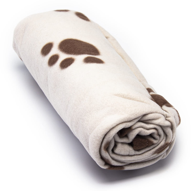 Petface Soft Fleece Comforter Paw Prints Blanket for Dog, 100 x 70 cm Archie Paw Print Single - PawsPlanet Australia