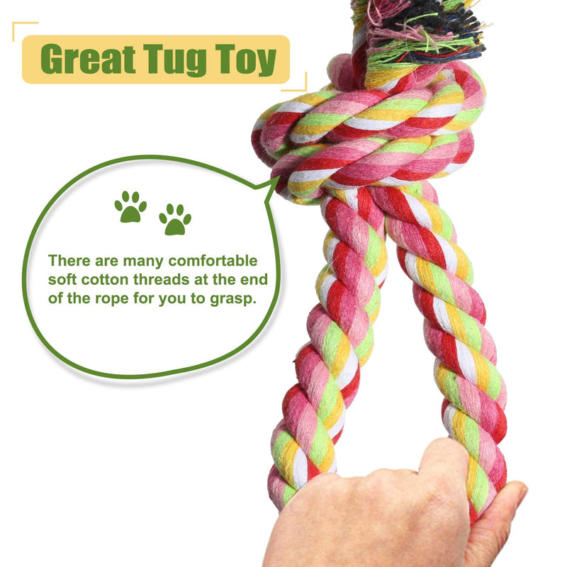 VECELA Rope Dog Toy Indestructible, Rope Dog Toys Indestructible Knotted Rope Dog Toy Large Dog Rope Toys For Strong Dogs A-01 - PawsPlanet Australia