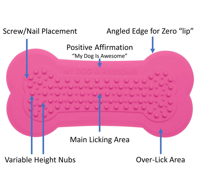 [Australia] - Perfect Curve The Original Lick Lick Pad, Dog Distraction Device Small, Pink, 2 Pack 