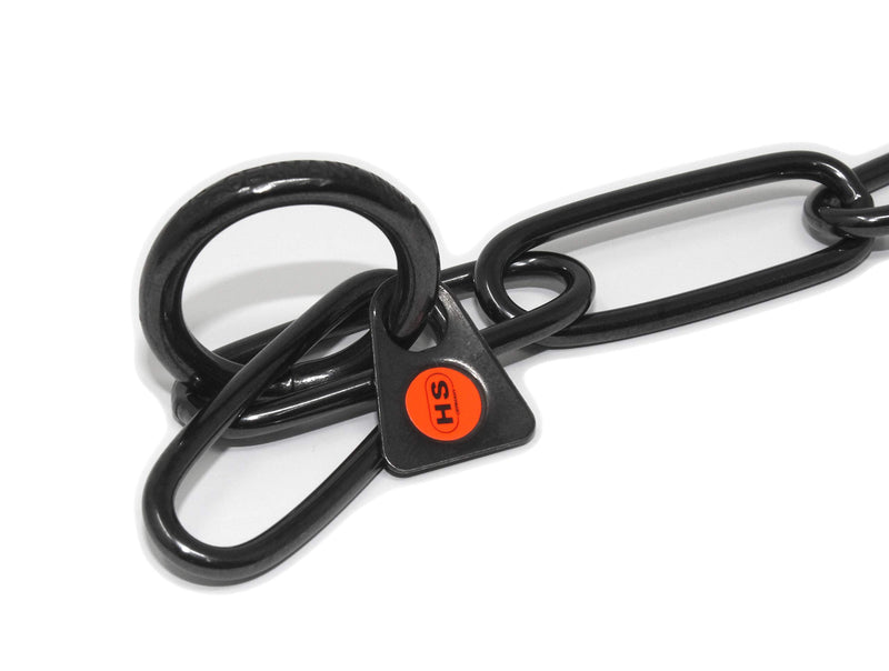 Herm Sprenger Black Stainless Steel Long Link Fur Saver Dog Training Collar No-Pull Slip Chain for Small Medium Large Dogs for Easy Control Made in Germany 20in (50cm) x 3mm - PawsPlanet Australia