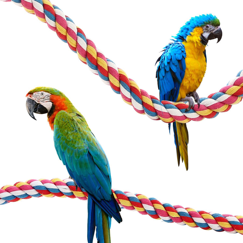 Jusney Bird Rope Perches, Comfy Perch Parrot Toys for Rope Bungee Bird Toy [1 Pack] 21 inches - PawsPlanet Australia