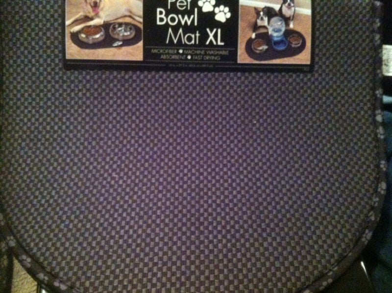 [Australia] - The Original Pet Bowl Mat XL - 16 in. x 27.5 in. - Black 