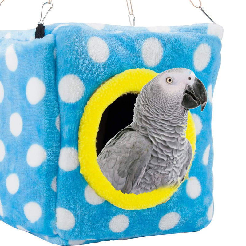 [Australia] - MEWTOGO Large Size Bird Snuggle Hut Nest with Thickened Top and Bottom blue 