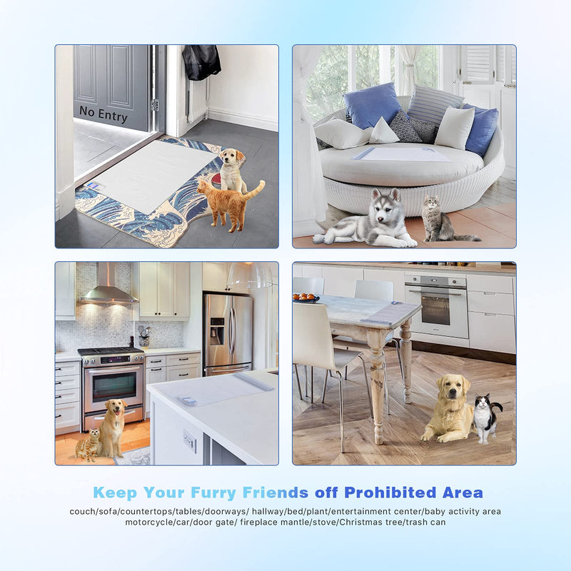 SEERWAY Scat Pet Shock Mat Indoor Upgraded, Safe Shock Training Pads for Dogs and Cats, Electric Repellent Zap Mat Keeps Pets Off Couch, Sofa, Counter, 3 Training Modes One Piece 30"x 16" - PawsPlanet Australia