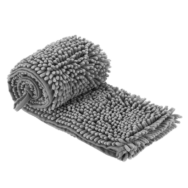 ECOSCO Pet Dog Shammy Towel,Super Absorbent Durable Chenille Dry Towel,Microfibre Quick Drying Dog Towel Hand Pocket Design for Small, Medium, Large Dogs and Cats (Medium-14x32 in, gray) Medium-14x32 in - PawsPlanet Australia