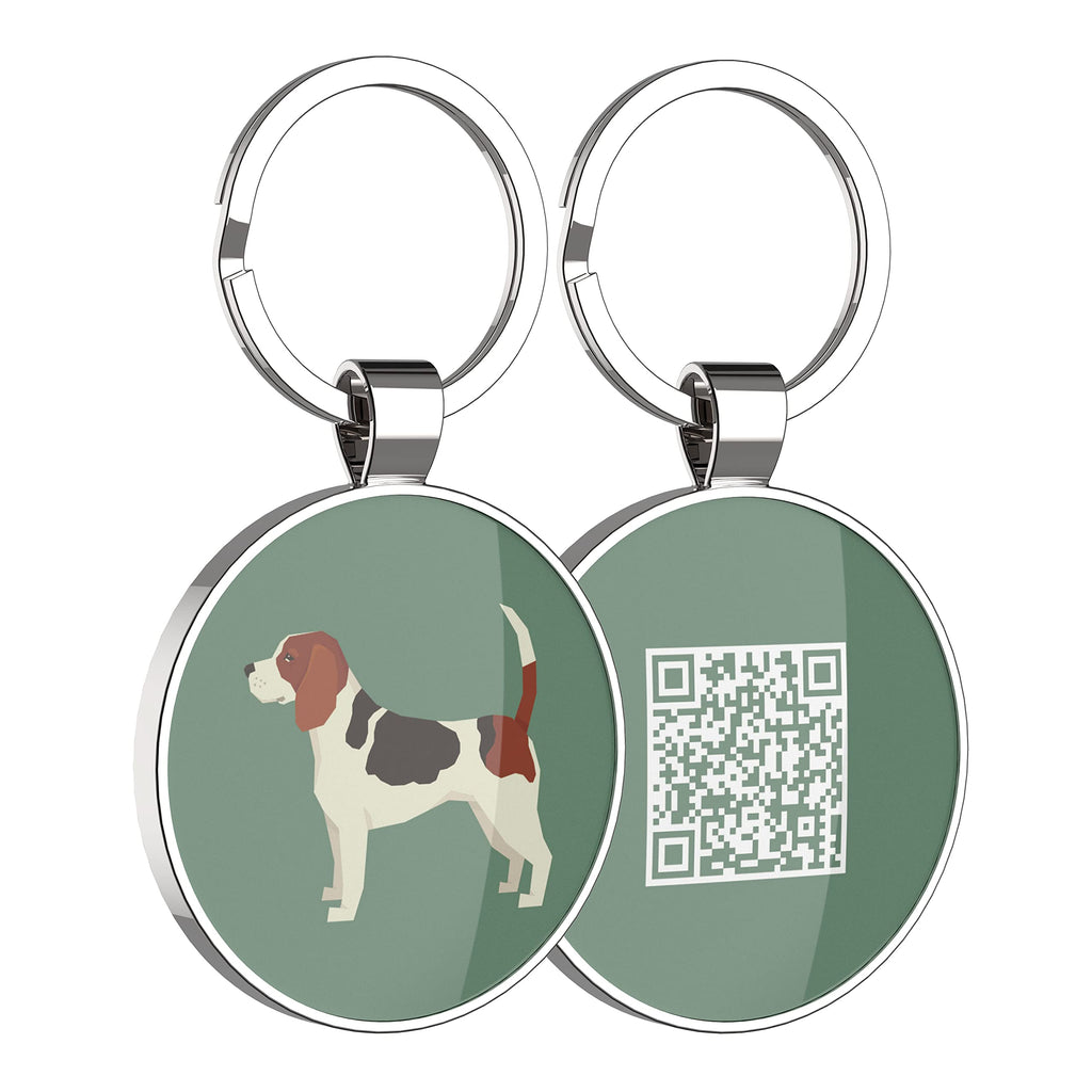 DISONTAG QR Code Dog Tag ID 41 Dog Breeds Personalized Social Online Site-Free Online Pet Profile-Modifiable-Privacy Control-No APP Required Beagle TAG - PawsPlanet Australia