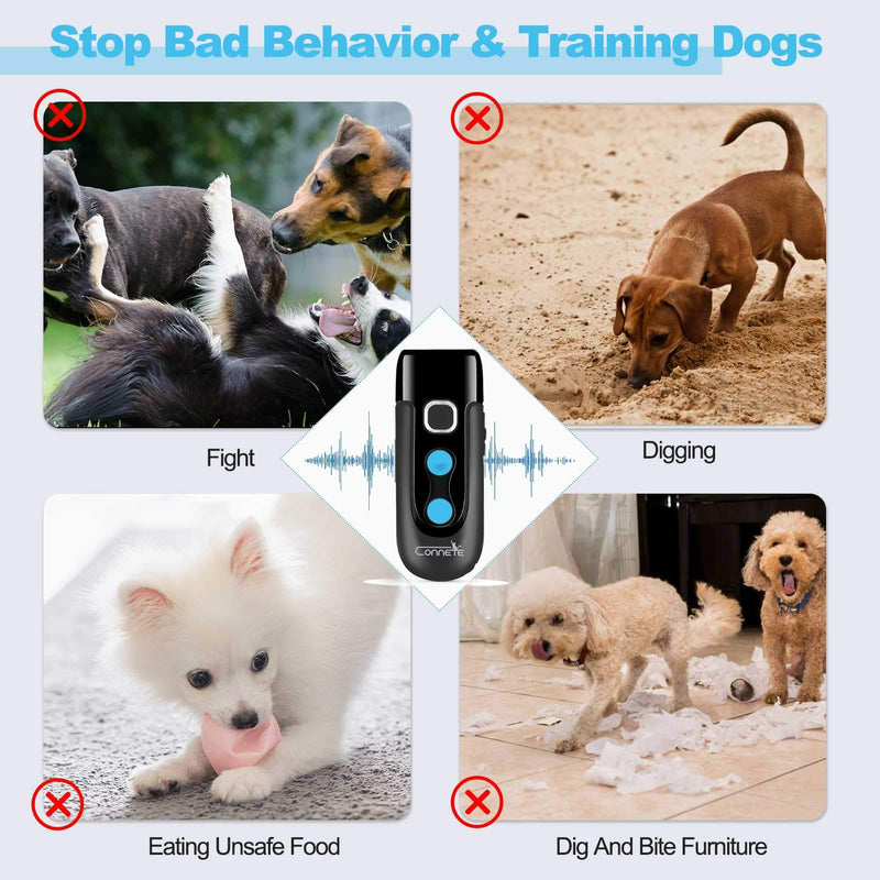 Ultrasonic Dog Barking Deterrent Devices, Rechargeable Bark Control Device, Safe Dog Sonic Repellents & Dog Whistle, Anti Dog Behavior Training Control Devices Blue - PawsPlanet Australia