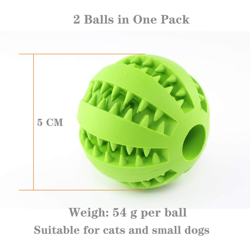 Vinga Dog Toy Ball for Small Dogs&Cats, 2PCS ,Toy Ball , DogTooth Cleaning Ball,Dog Pet Chew Tooth Cleaning Ball Pet Exercise Game Ball (GREEN)(2pcs a pack) Green - PawsPlanet Australia