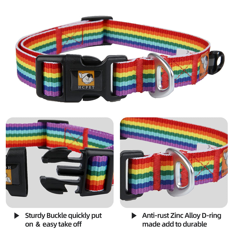 Hcpet Rainbow Colorful Comfortable Basic Dog Collars Essential Slip Martingale Collars & Training Collars Classic Dog Collars, Personalized Dog Collars Traction Rope (XS(1.5 * 30cm))… XS(1.5*30cm) - PawsPlanet Australia