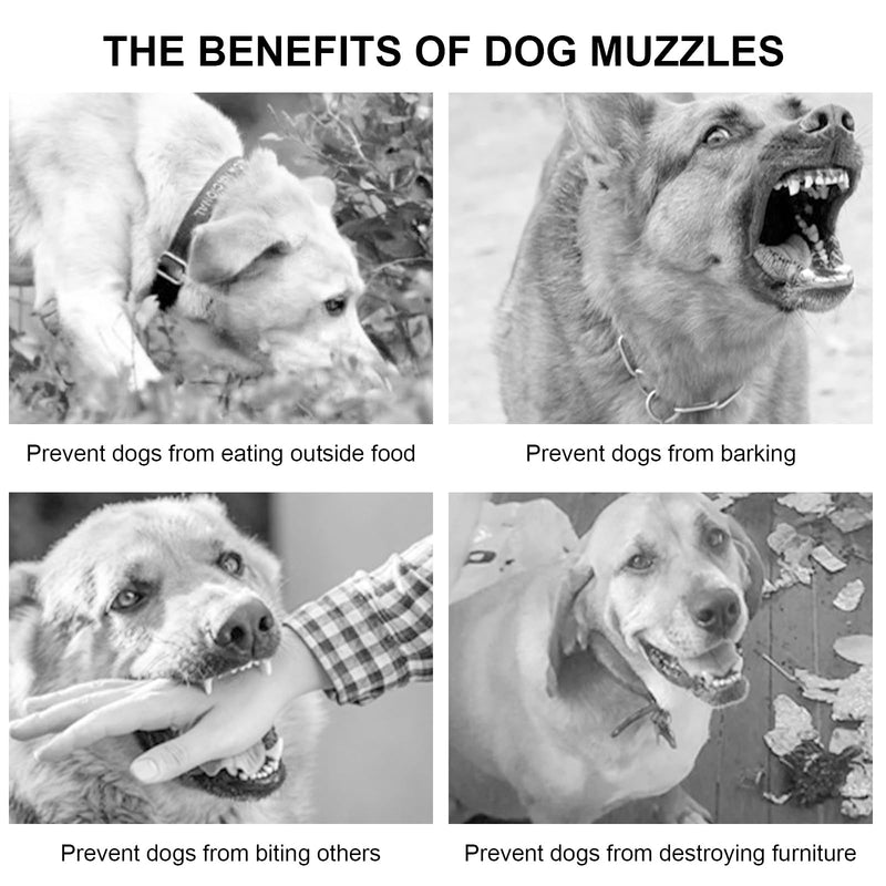 Dog Muzzle, Adjustable Dog Muzzles to Stop Eating, Biting and Barking, Fully Closed Muzzle for Medium Small Large Dogs (S) S - PawsPlanet Australia