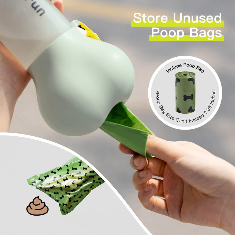 Portable Dog Water Bottle,Leak Proof Dog Travel Water Bottle with Poop Bag Dispenser Perfect for Walking,Hiking,On The Go Car Rides Pets Drinking Green - PawsPlanet Australia