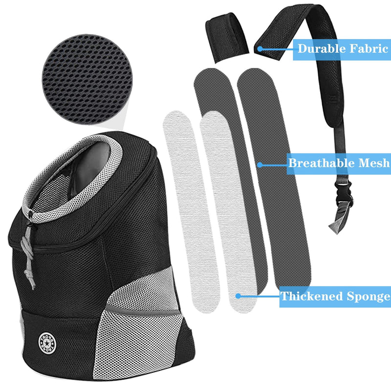 ESPFHN Dog Carrier Backpack Head Out Breathable Backpack Waterproof Bottom Backpack for Small Dogs Cats Puppy Pet Carrier Backpack Adjustable Padded Shoulder Backpack for Hiking Outdoor Travel S Black - PawsPlanet Australia