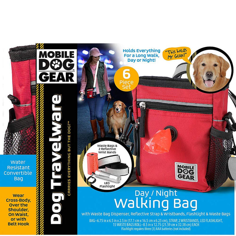 [Australia] - Overland Dog Gear Gear Day/Night 6 Pc Walking Bag Red 