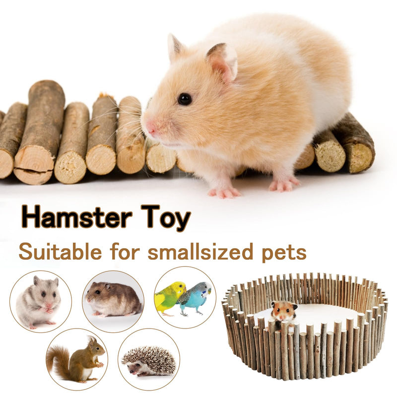 Hamster wooden fence, hamster toy, rat ladder bridge, hamster chew toy, toy wooden ladder, rat ladder bridge toy wooden ladder natural hiding place outdoor enclosure (60 cm) 60 cm - PawsPlanet Australia