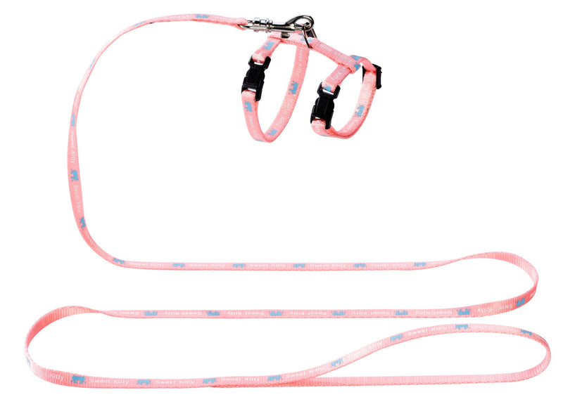 HUNTER Sweet Kitty Cat Harness Nylon Cat Lead Harness Pink - PawsPlanet Australia