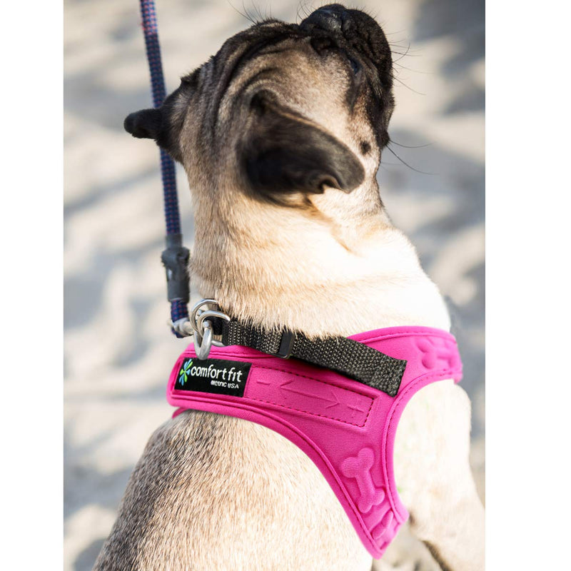 [Australia] - metric usa / Comfort Fit Pets Lightweight Soft Padded No Pull Small Dog Harness Vest ● Easy to Put on & Take Off ● Interior & Exterior Padded Puppy Harness ● Ensures Your Dog is Cool & Comfortable X-Small Pink 