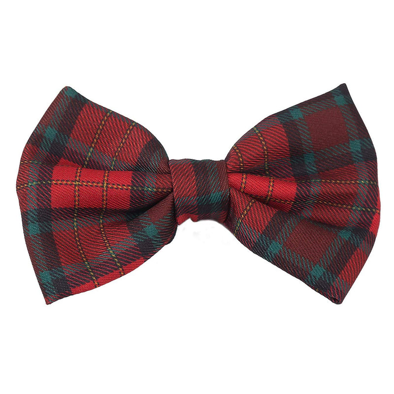 Pet Heroic Pet Dog Cat Collar with Grid Bow tie, Adjustable Plaid Pet Dogs Cats Comfortable Durable Bowtie Collars for Small Medium Large Dogs Cats in 3 Styles Red-grid S - PawsPlanet Australia