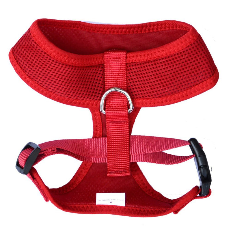 Lanyar Small Red Cute Soft Mesh Dog Puppy Harness Pet Cat Harnesses,Neck 8" - PawsPlanet Australia