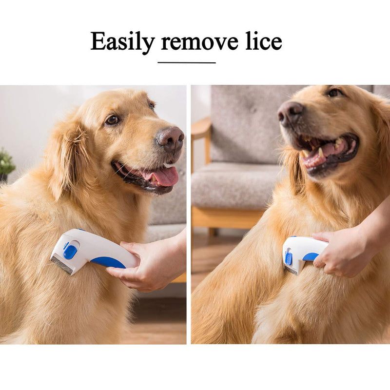 LQRLY Electric Flea Comb for Pet, Fleas Removal Tool Electric Brush Comb for Dogs Cats CSZ - PawsPlanet Australia