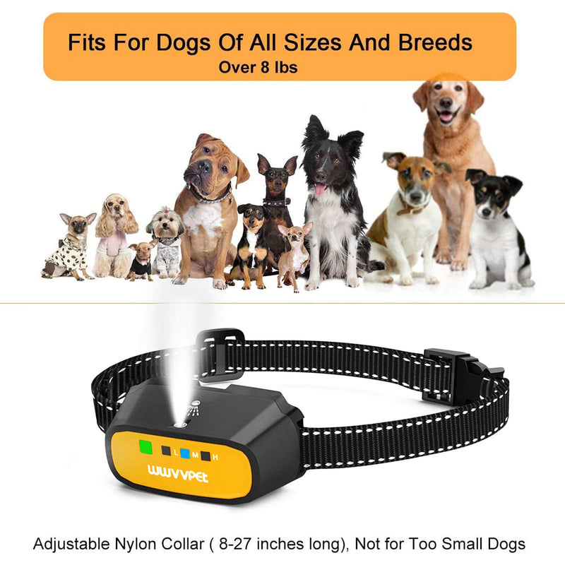 WWVVPET Citronella Spray Dog Training Collar with Remote Control,2 Modes Spray+Vibration Citronella Dog Bark Collar, 500 ft Range No Electric Shock Harmless Rechargeable Anti-Bark Device for All Dogs Orange - PawsPlanet Australia