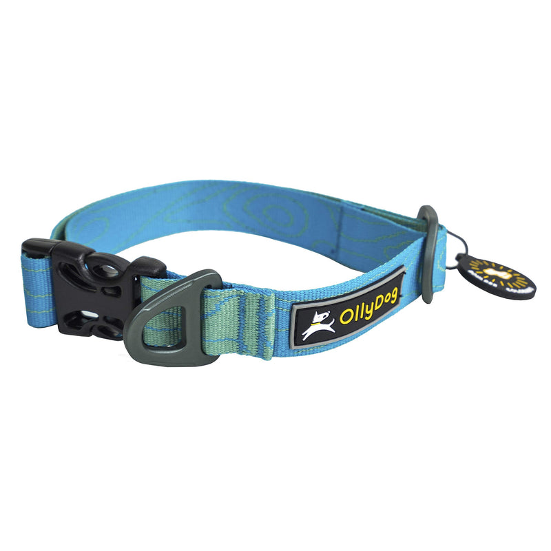 [Australia] - OllyDog Flagstaff Dog Collar, Sky Bark, Large 