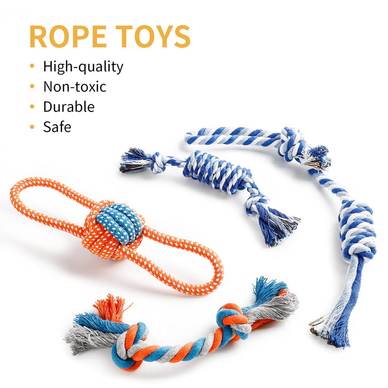 Toozey Puppy Toys, Colorful Dog Toys Small Dogs, Cute Puppy Toys for Teething Small Dogs, Non-Toxic and Safe Ropes Puppy Teething Chew Toys 12 Pack Dog Toys - PawsPlanet Australia