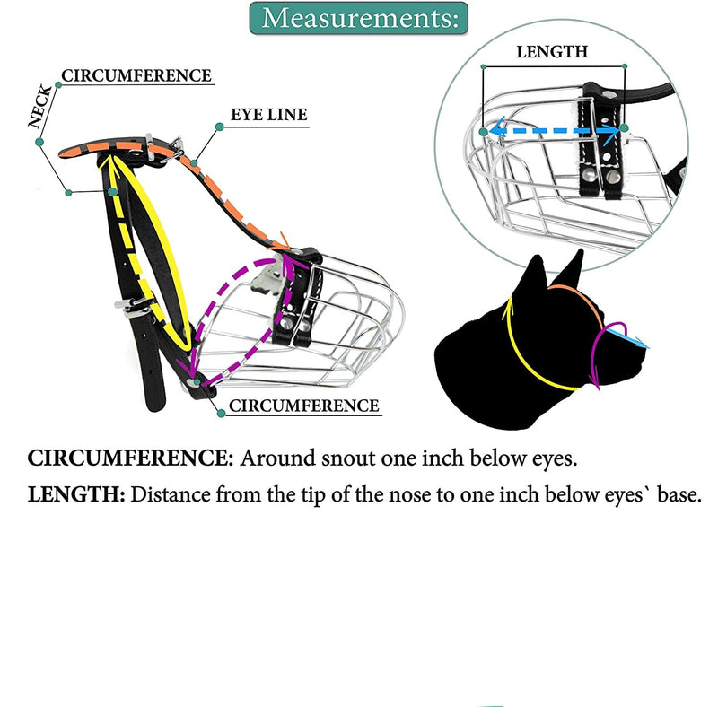 L&J Pets Uk New Wire Basket Dog Muzzle STRONG Metal for Rattler Yorkshire Terrier & other small dogs (Silver Basket / Black Leather, 0), (MK York) Silver Basket / Black Leather - PawsPlanet Australia