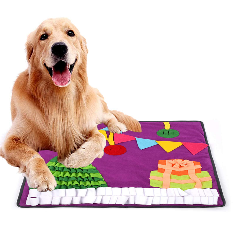 [Australia] - N/N Snuffle Mat Dog Nosework Blanket Durable Washable Feeding Mat Large(27.5’’ X 27.5’’) Great for Stress Release,Dogs Gift,Holiday/Brithday Gift 