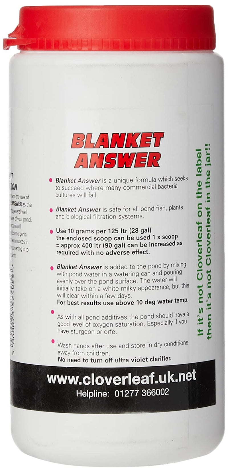 Cloverleaf SA1 Sludge Answer, Clear, 1 Litre & BA1KG Blanket Answer, Beige, 800 g + Blanket Answer - PawsPlanet Australia