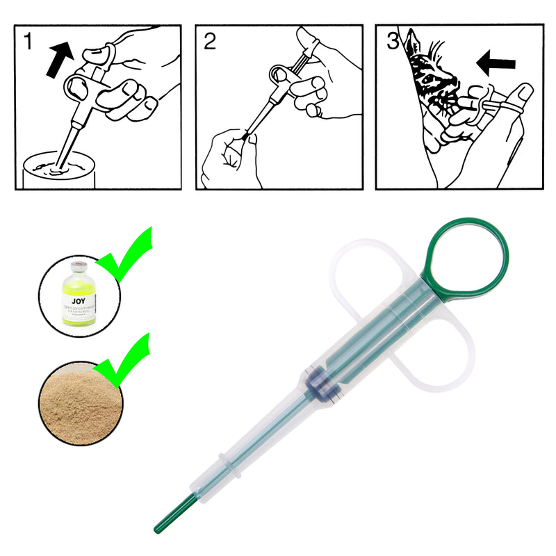 Kare & Kind 3x Pet Pill Feeder - Medicine Dispenser Tool - Syringe Popper for Tablet, Pill, Capsules - Use for Water, Milk Formula, Powder - Ideal for Kittens, Puppies, Dogs, Cats, Newborn Animals - PawsPlanet Australia