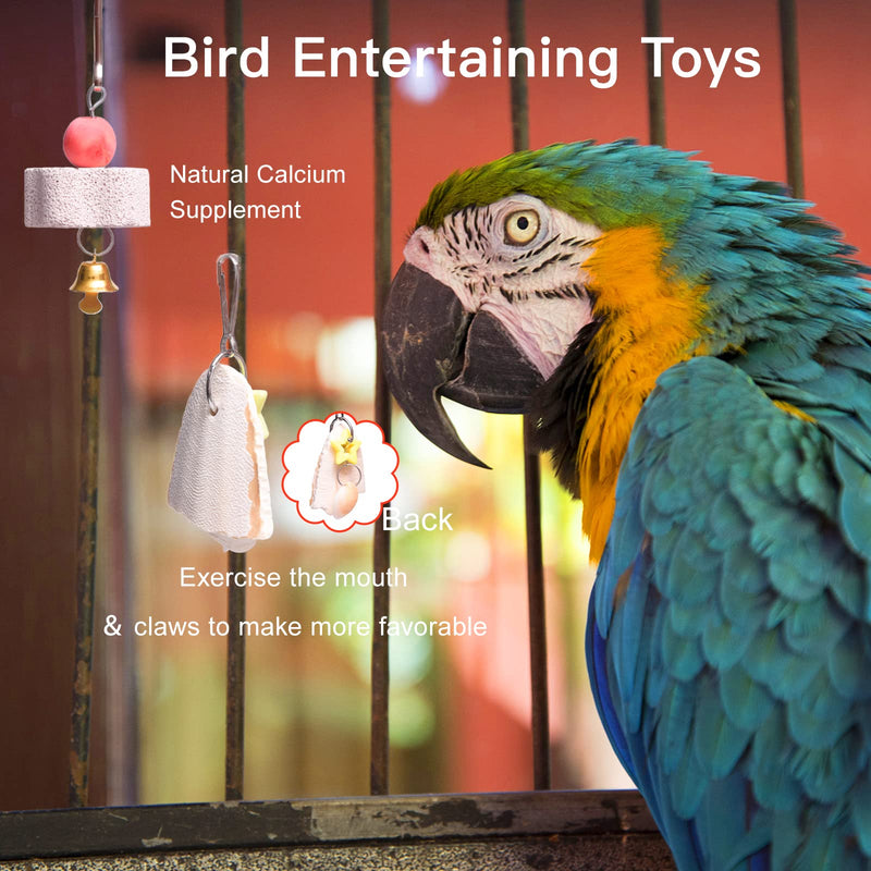 MQUPIN Bird Parrot Toys Budgie Toys and Parrot Cage Accessories, 12 Packs Swing Perches Climbing Ladder Chewing Bird Cage Toys for Small Parakeets, Budgie, African Grey, Cockatiels, Canary 12 PCS - PawsPlanet Australia