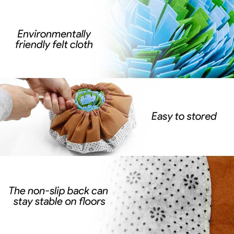 Dog Sniffing Carpet, Sniffing Mat for Dogs Smelling Training Feeding Mat, Washable Dog Toy Intelligence Toy Sniffing Toy, Sniffing Blanket Sniffing Lawn for Pet Dogs L-1 - PawsPlanet Australia