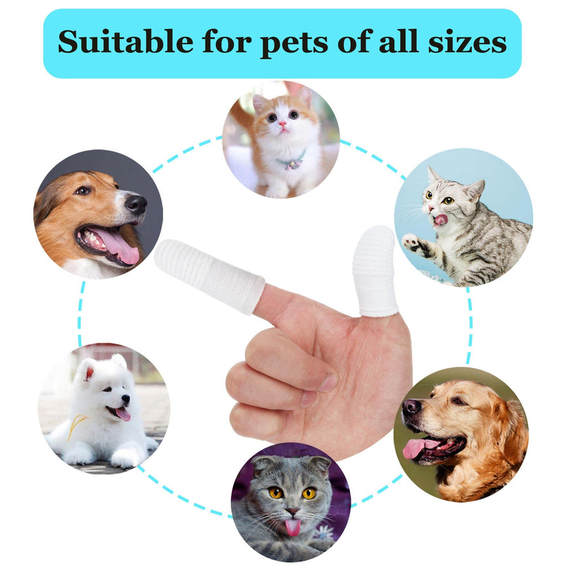 Pet Dog Soft Toothbrush Dog Toothbrush Finger Toothbrush pet Toothbrush Small to Large Dogs (12 Head Toothbrush) 12 Pcs-dual End Toothbrushes - PawsPlanet Australia