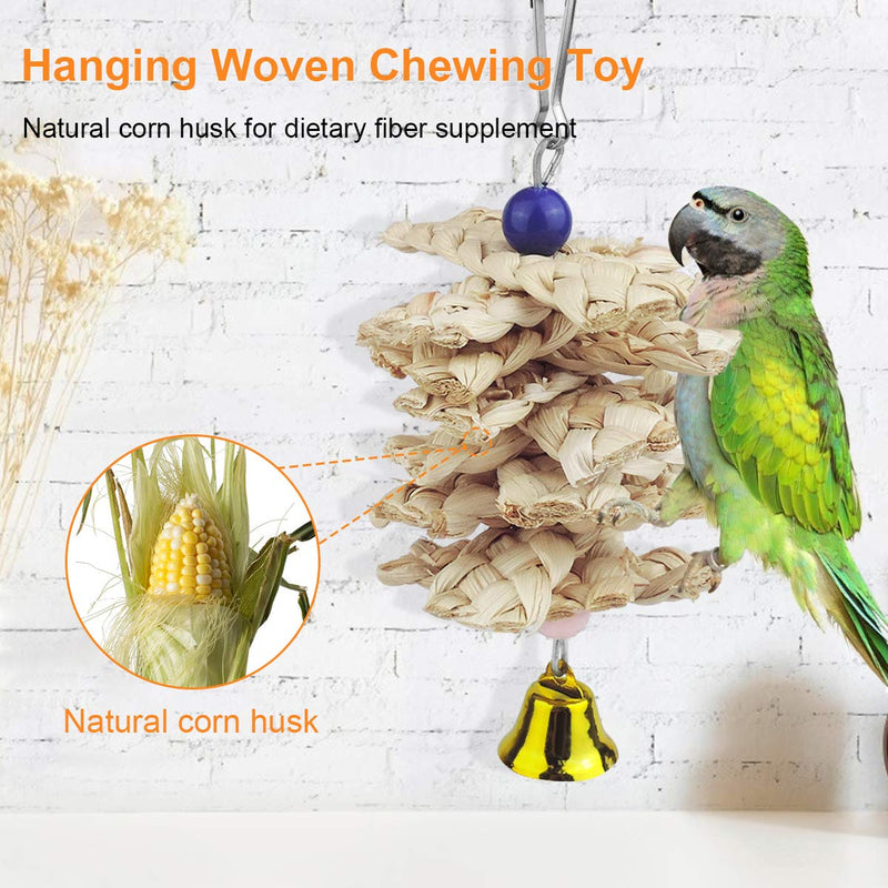 [Australia] - WBYJ 17 Pack Birds Parrot Toys, Parrots Swing Hanging Chewing with Bells Toys Hand Made Bird Cage Toys for Love Birds Finches Small Parrots Parakeets Cockatiels Conures Small Macaws (A) 