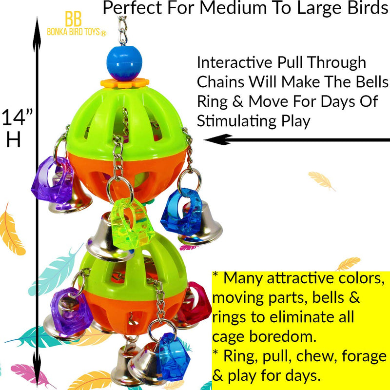 [Australia] - Bonka Bird Toys 1509 Tuff Bellpull Tower Parrot African Grey 