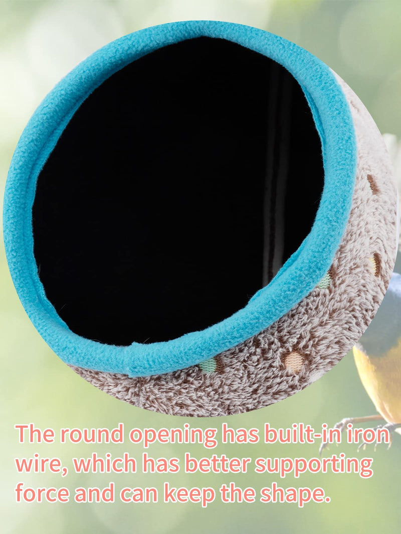 Bird Parrot Nest Hammock with Double Hooks- Winter Warm Bird Bed with Fixable Opening to Keep Shape- Plush Snuggle Parrot House for Medium Large Bird Young Macaws African Grey Cockatoos Amazon Parrot - PawsPlanet Australia
