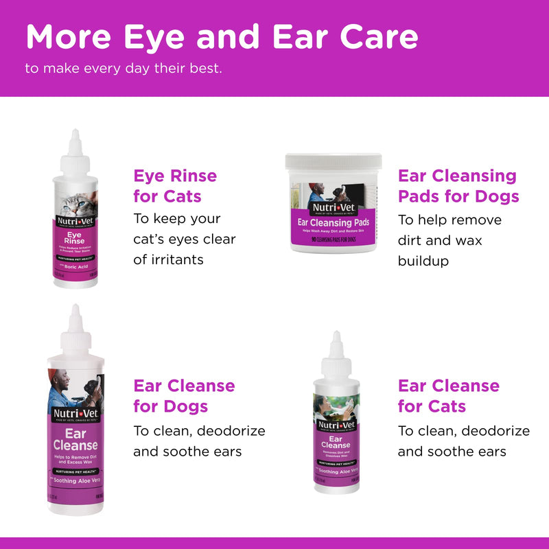 Nutri-Vet Eye Rinse Liquid for Dogs, 4-Ounce 1 Pack - PawsPlanet Australia