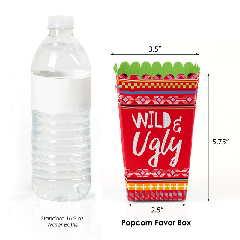 Big Dot of Happiness Wild and Ugly Sweater Party - Holiday and Christmas Animals Party Favor Popcorn Treat Boxes - Set of 12 - PawsPlanet Australia