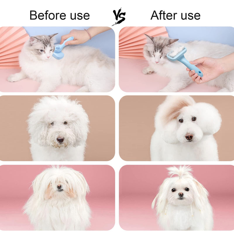 RGJMS Self-Cleaning Slicker Brush,Pet Grooming Tool,Dog Brush and Cat Brush Dematting Brush Easily Removes,Tangles, and Loose Fur from The Pet’s Coat,Removes Undercoat,Dirt. - PawsPlanet Australia