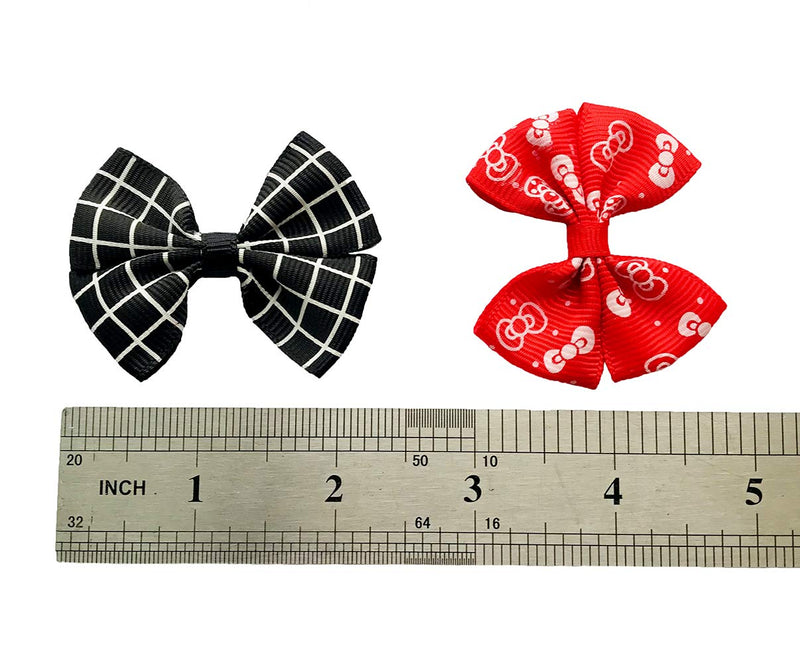 PET SHOW Dog Hair Bows with Alligator Clips for Small Dogs Bowknot Hair Clips Cat Puppy Yorkshire Grooming Hair Accessories Assorted Pack of 20 - PawsPlanet Australia