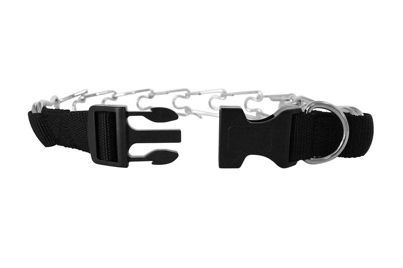 [Australia] - Deluxe Adjustable Prong Training Collar with Quick Release, No-Choke Pinch Collar is Safe and Effective, Chrome-Plated for Maximum Strength, Will Not Rust or Break (Sizes: Small, Medium, Large) Nylon 