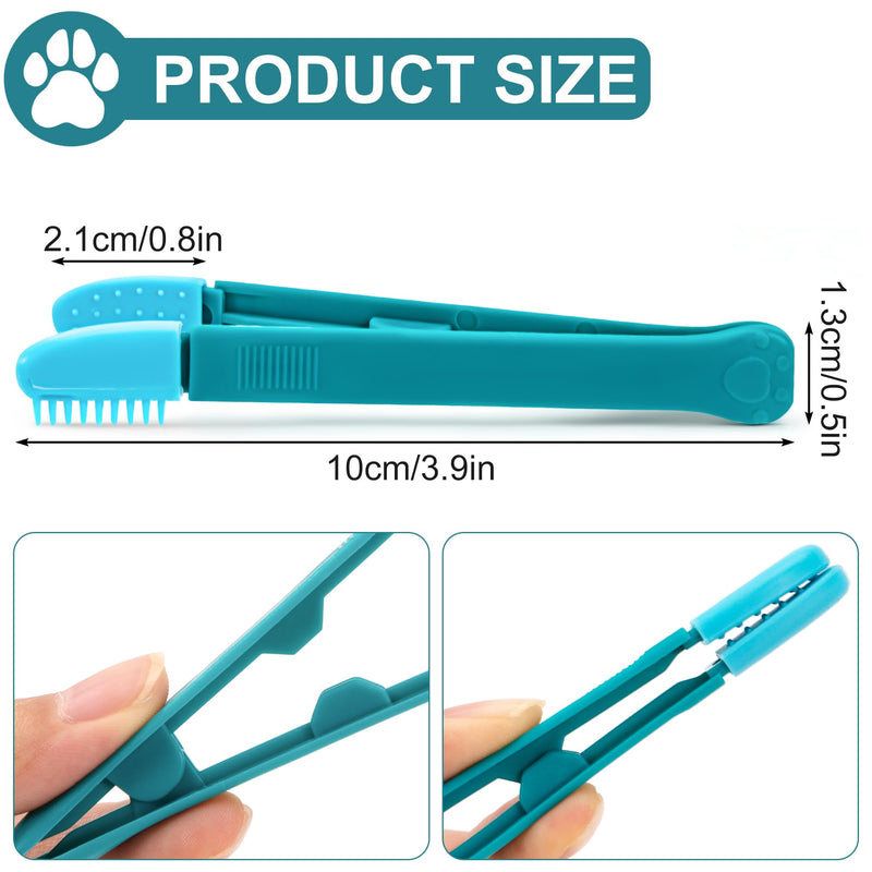 Dog Tear Comb Tear Stain Removal Comb Brush Care for Pets Cats Dogs Small Large Medium Remove Mucus Crust Double Sided Tool Blue Pink 2 Pieces - PawsPlanet Australia